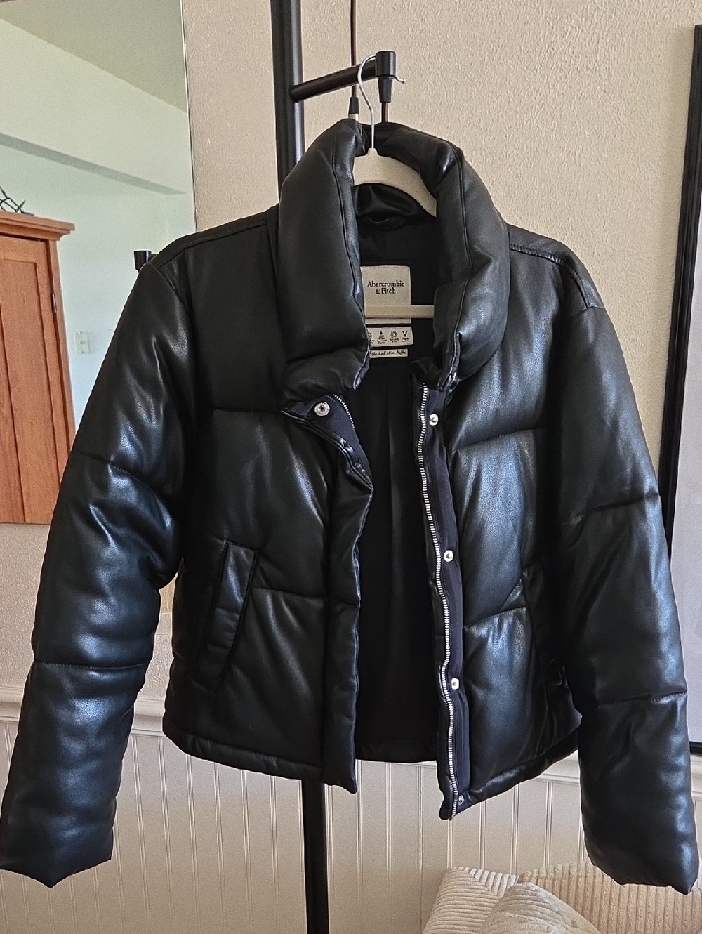 Abercrombie & Fitch Black Mini Puffer Jacket